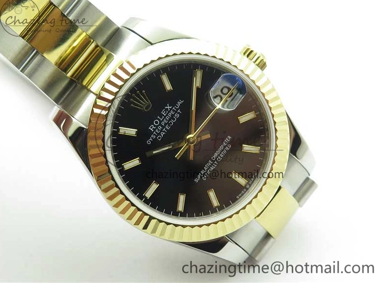 Best AAA Replica Sites Sticks YG BP Edition Black WaterResistant Bracelet Datejust on 278273 2718 SS Best Markers Dial Maker YG 31mm SS Oyster 0112